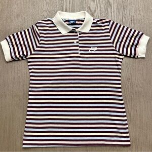 Vintage Nike Striped Polo Shirt Y2K 90s - Women’s M
